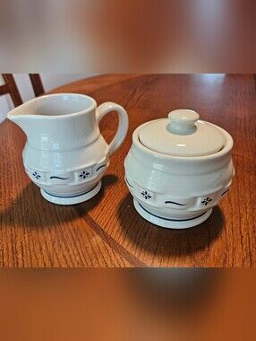 Longaberger Woven Traditions Sugar And Creamer
